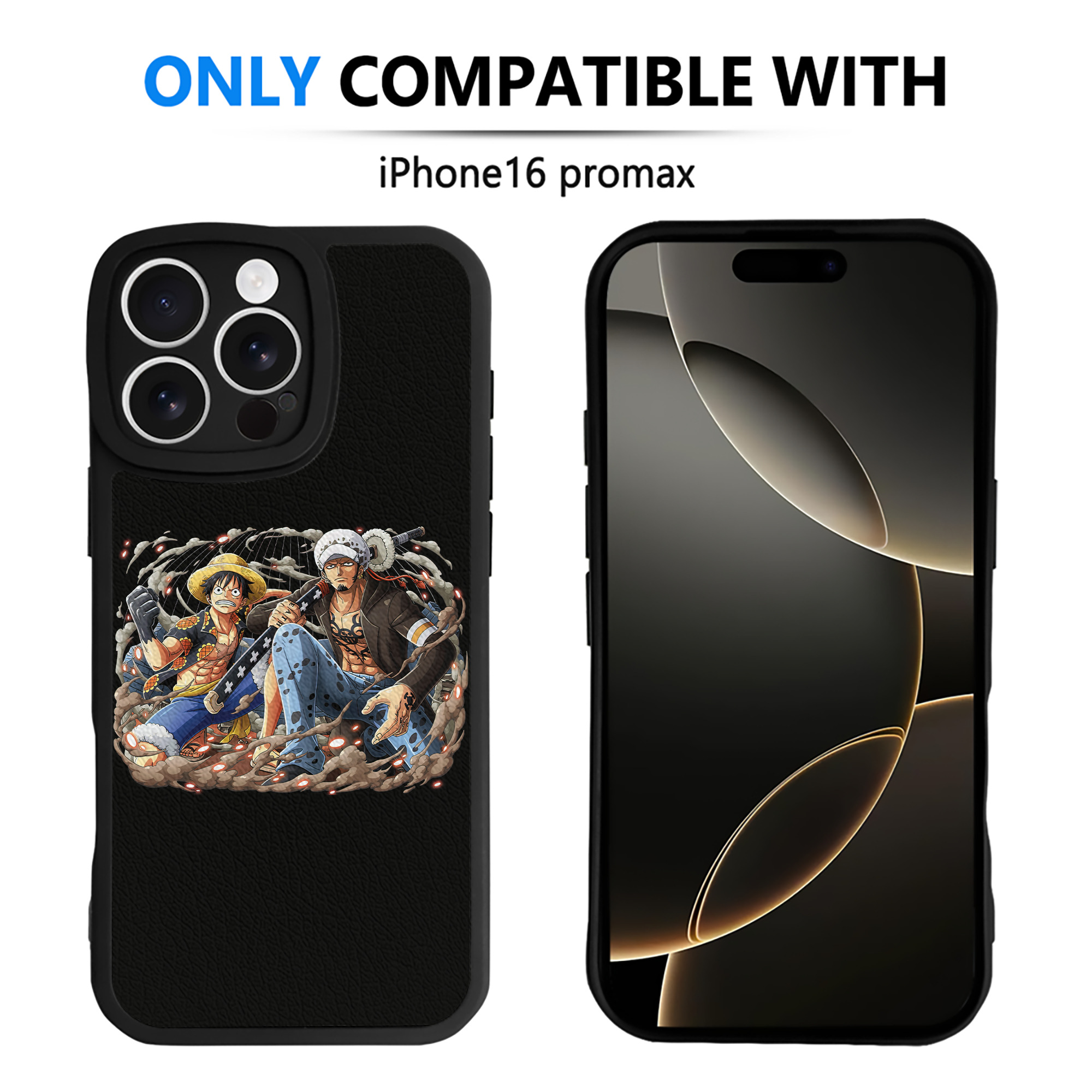 （画像用） ワンピース モンキー・D・ルフィ ONE PIECE Monkey D. Luffy 【iPhone 16シリーズ対応】シリコンスマホケース（レザー調） 材質：シリコン
